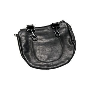 Leather Biker Bag Motorcycle Pouch Black clips Casper’s Leather USA Small